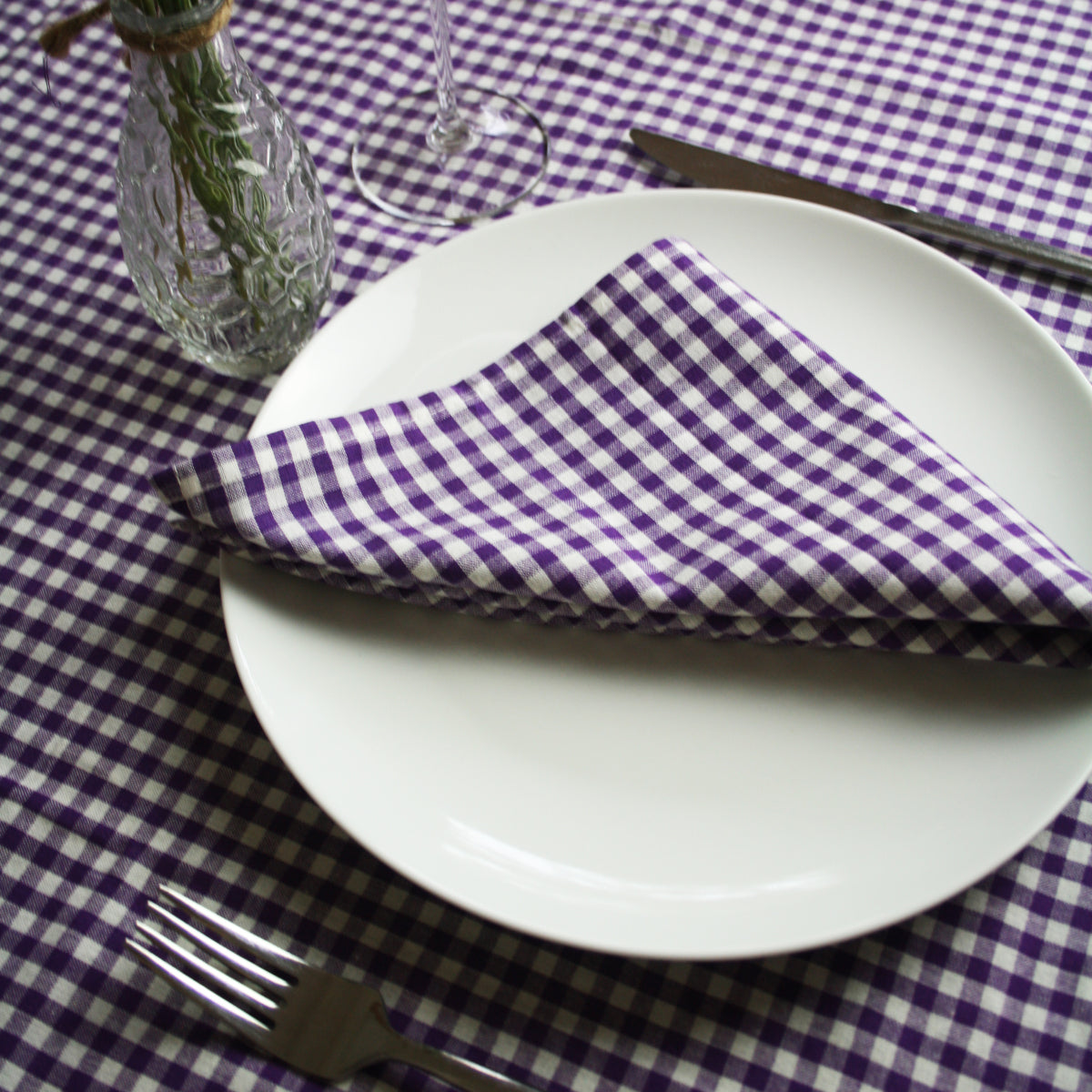 100 Pcs Napkins, Gingham Assorted Napkin Set Check Cotton Dinner Napkin, Checkered Cloth Napkins For Wedding Party Check Table Napkins, - Ireland
