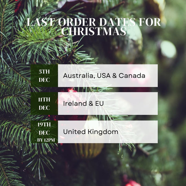 Important Shipping Dates and Christmas Closure
