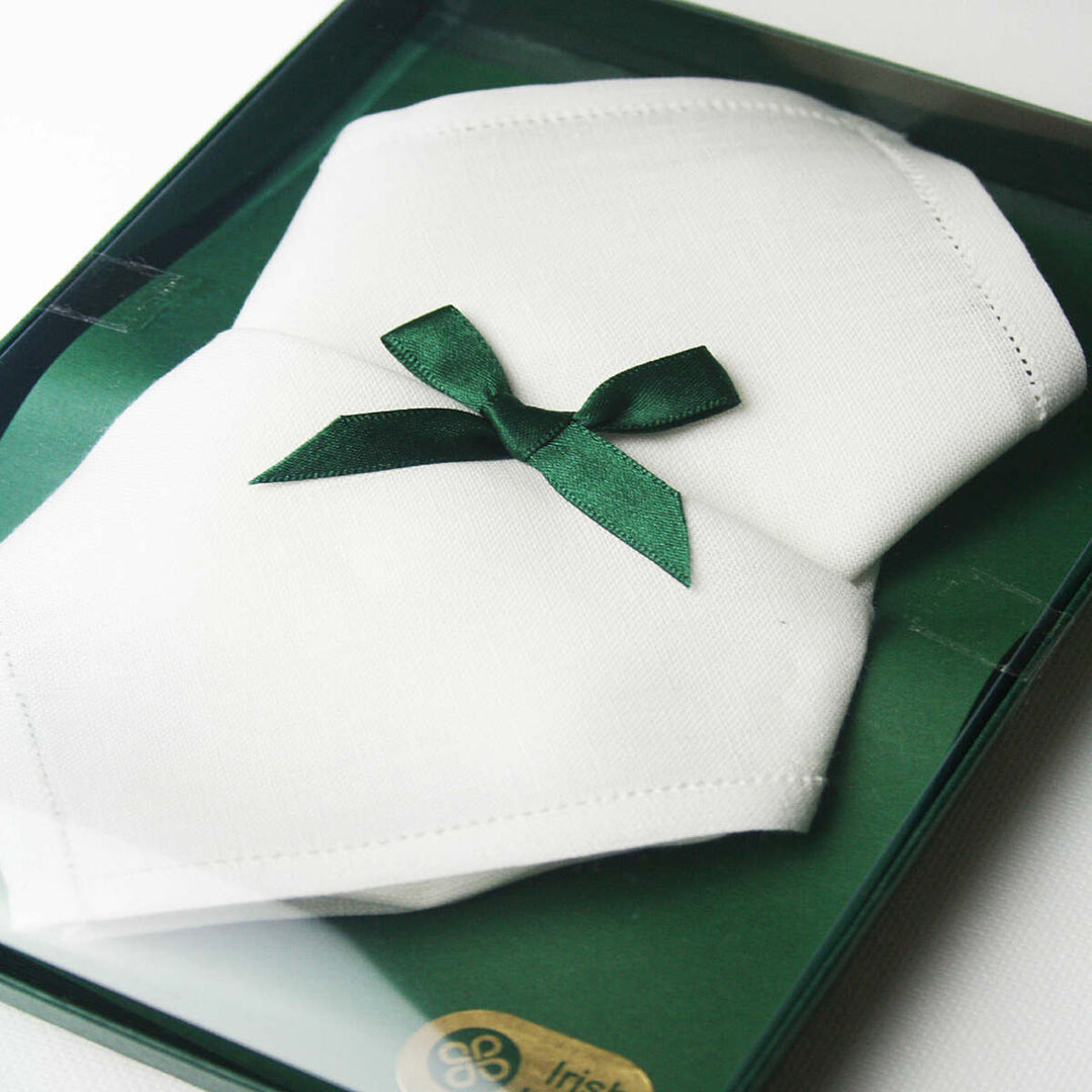 Ladies Linen Hemstitched Handkerchiefs Box of 2