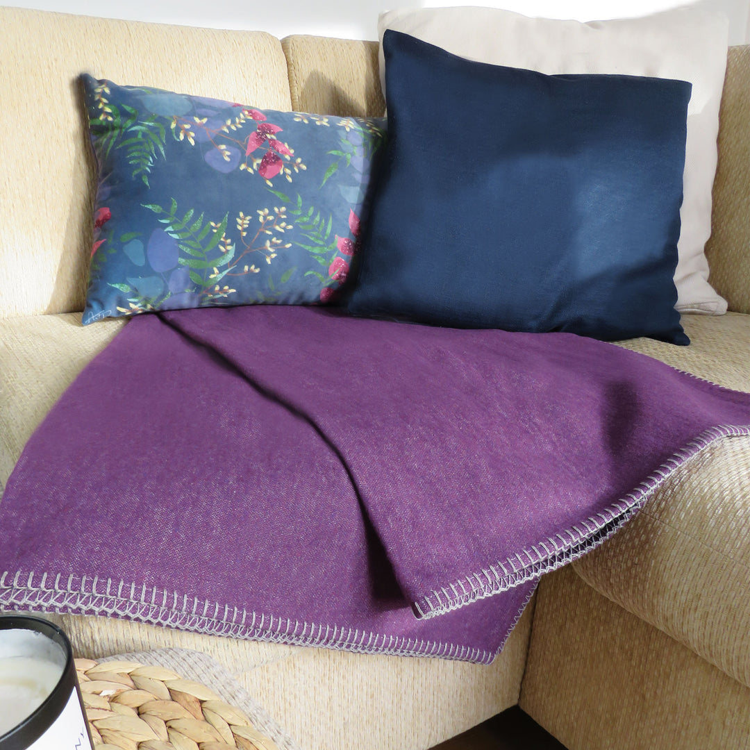 Retirement Throw Blanket 50x60 Inches - Purple Flannel, Soft & Warm, With Inspirational Quotes - View #3
